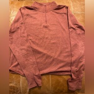 Nike Women's Rose Pink Lined Quarter Zip Pullover